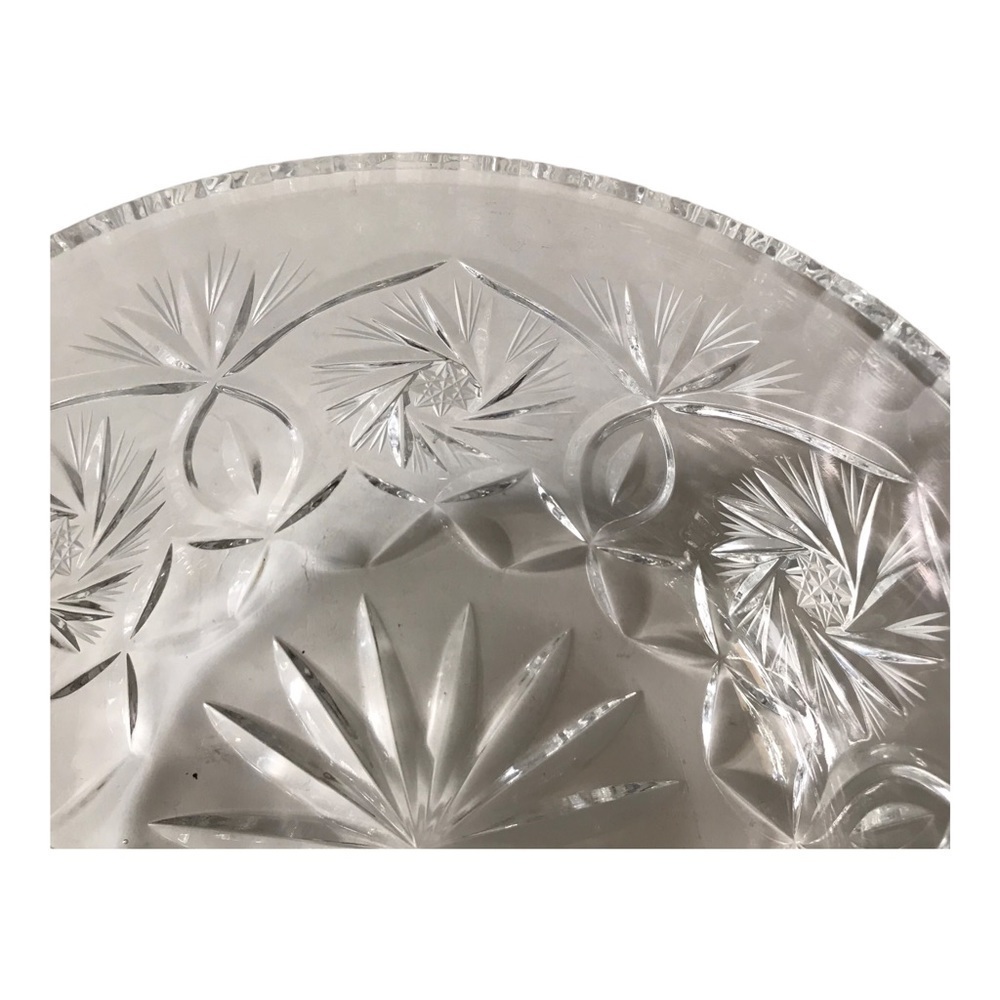Vintage Lead Crystal Bowl with Star Cut Design - Picture 3 of 5